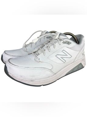 New Balance 928v3 White Leather Walking Shoes Mens 10.5 D MW928WT3 Lock Laces